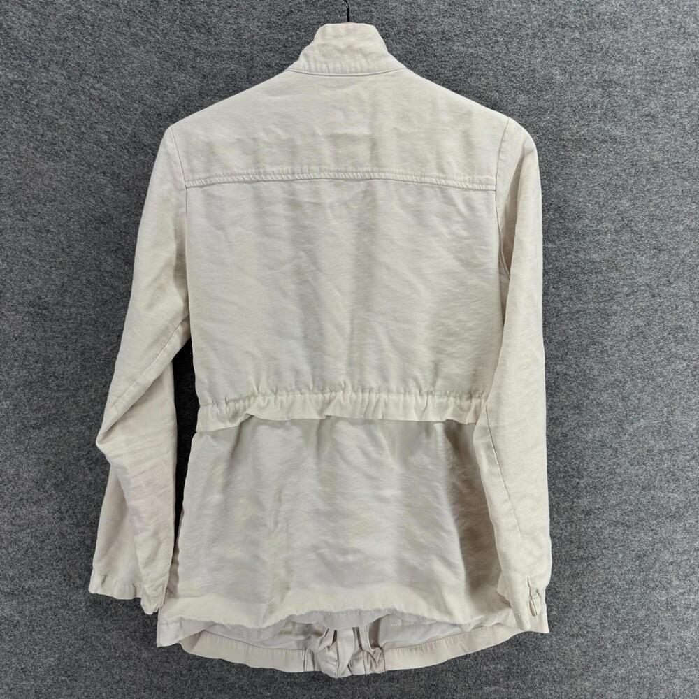 A New Day Jacket Women M Medium Beige Full Zip Long Sleeve Pockets Rayon Casual - Picture 2 of 7